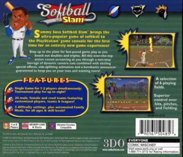 Sammy Sosa Softball Slam (US) box cover back